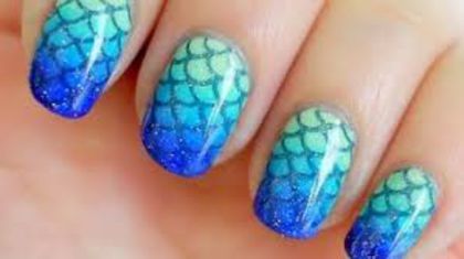 images - Mermaid Nail Tutorial Konad Stamping with Sponge Gradient