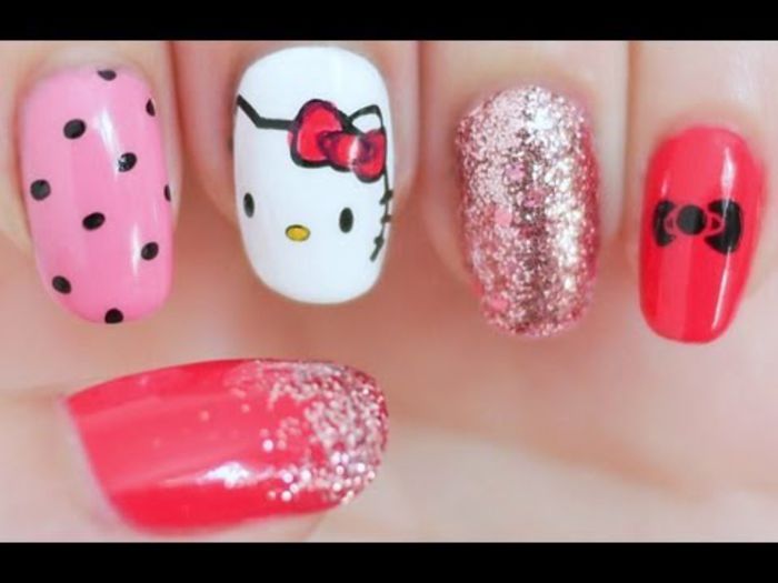 hqdefault - Hello Kitty Inspired Nail Tutorial Konad Stamping