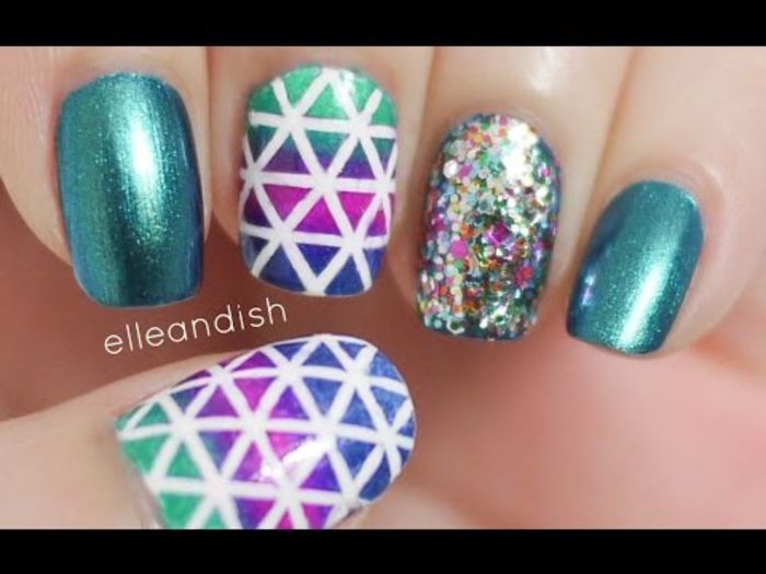 0 - Geometric Nails Choose Striping Tape or Freehand