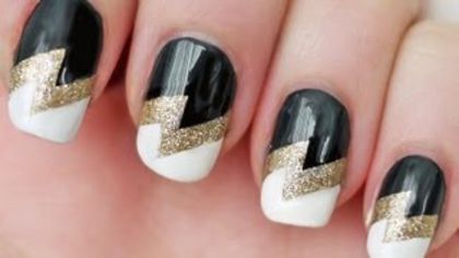 mqdefault - Lightning Bolt Nails using Scotch Tape