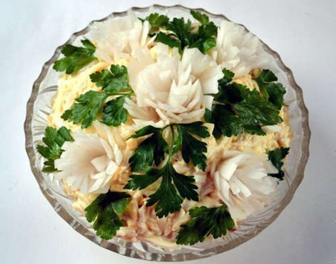 salata crizanteme albe