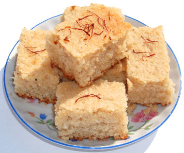 Coconut Basbousa (Prajitura insiropata din gris cu iaurt)