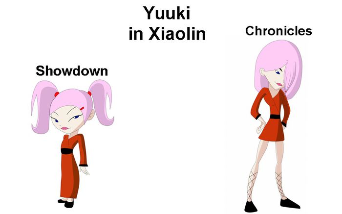 Full bodies of Yuuki from XS and XC - 1st XC character