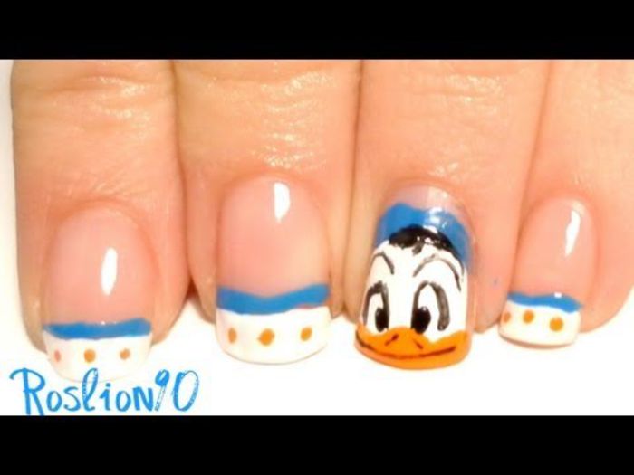 hqdefault - Paperino Nail Art Donald Duck