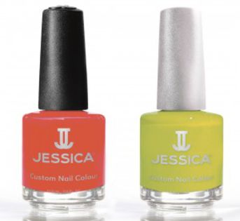 Oje neon rosu corai si verde lime ­(Jessica, 50 lei) - Neon Mania