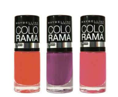 Trio: Oje in cu-lori neon din colectia %u201EColorama Neons%u201C (Maybelline New York, 9 lei fiecar