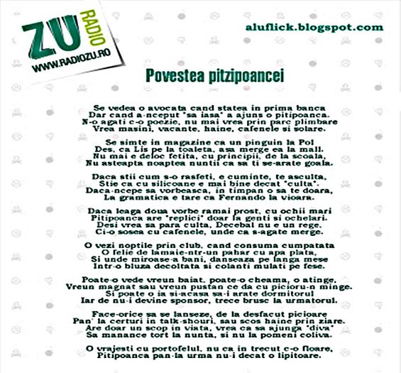 Povestea Pitipoancei - morning ZU - poezii by Flick - original