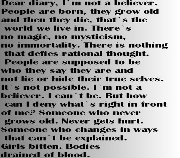 Elena Gilbert said it ;; guessed by #LaFuriaRoja
