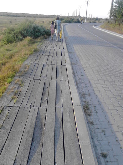 trotuar din barne de lemn - SULINA 2014
