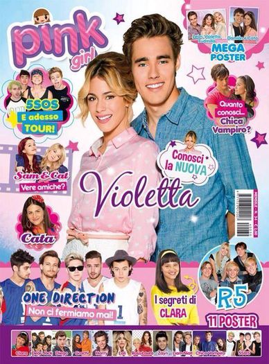  - o poza cu o revista din Italia numita Pink girl in care apare pe coperta Tini si Jorge