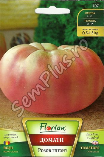 Seminte de rosi roz Rozov gigant - 0,5 grame - 4,99 lei - Seminte de tomate - soiuri