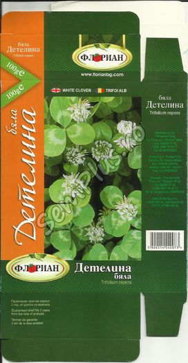 Seminte de trifoi decorativ alb pitic - 500 grame - 25 lei; Trifoiul alb este bogat in proteine, calciu, fosfor si vitaminele A si C. Este o specie durabila cu inradacinare la sol, taratoare care formeaza butasi.
