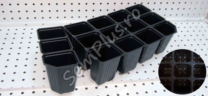 Tavi de cultivare pentru rasad separabile F15K - 2,99 lei; Foarte potrivite pentru rasaduri si plante tinere. In functie de gradul de maturitate al rasadului, se folosesc diverse tipuri de tavite.
