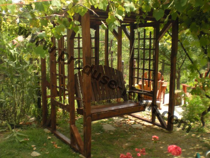 balansoar din lemn cu pergola pentru gradina (17) - 17 Balansoar din lemn cu pergola