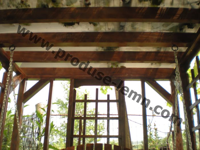 balansoar din lemn cu pergola pentru gradina (20) - 17 Balansoar din lemn cu pergola