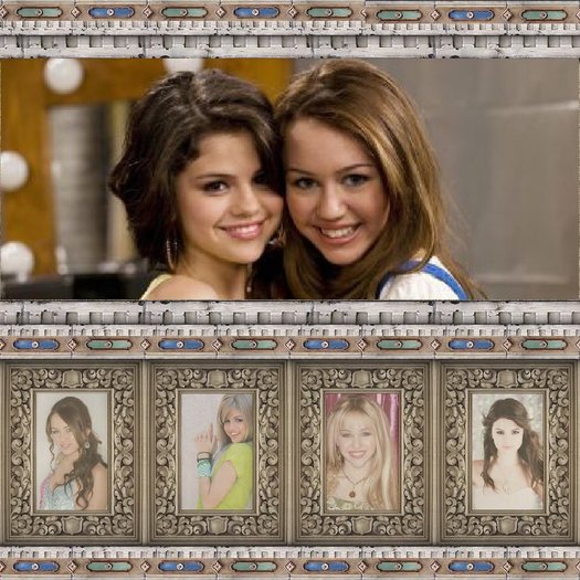 miley and selena(as a blonde)