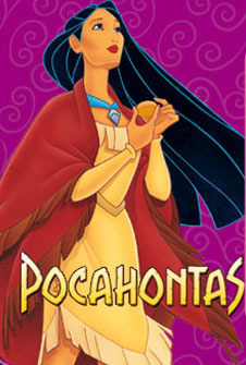 pocahontas cu parul lung - Minunatele printese Disney