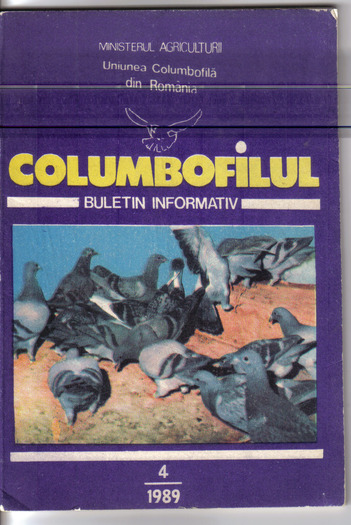 Cartea Columbofilul-1989 - Carti despre Porumbei - - Books about Pigeons
