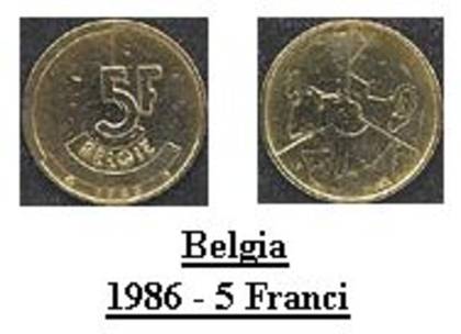 belgia - 1986 - 5 franci