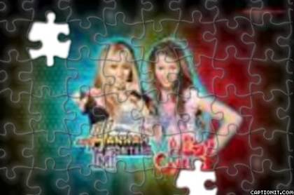 Hannah si Miley - puzzle Hannah Montana