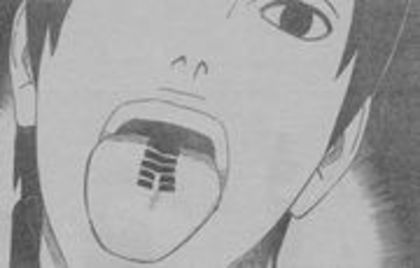Sigiliul blestemat pe partea din spate a limbi lui Sai - Personaje din Naruto