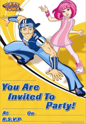 Lazytown_Invite - lazy town