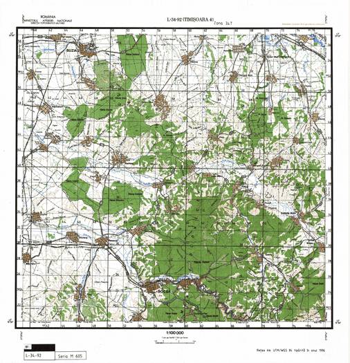 L-34-92 - Harta militara detaliata a Romaniei