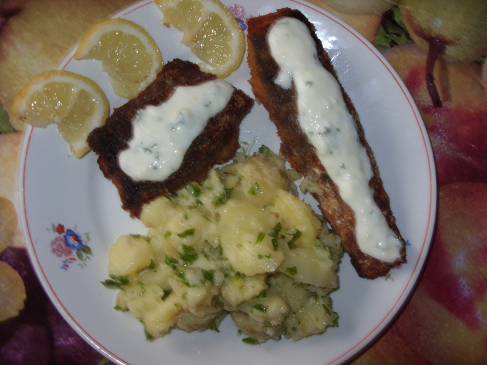 crap pane cu cartofi natur