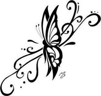 Tribal_Butterfly_Tattoo_by_IsometricPixel - Imagini cu tatuaje