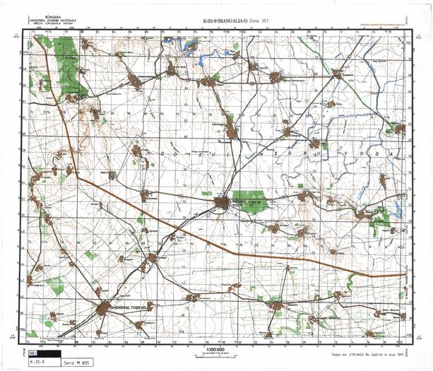 k-35-9 - Harta militara detaliata a Romaniei