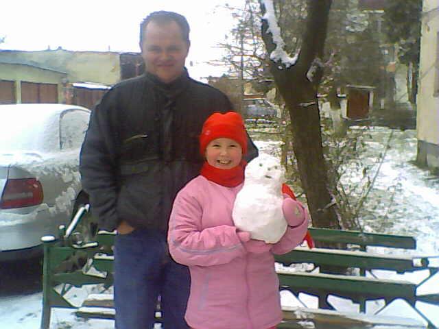eu,tati,omul de zapada - vacanta de iarna 2008