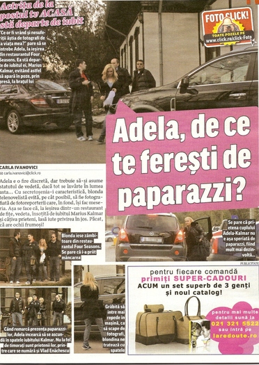 Adela in ziarul click - Adela Popescu in reviste