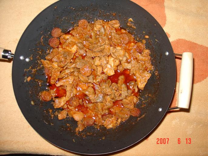 tochitura in wok - Mancare