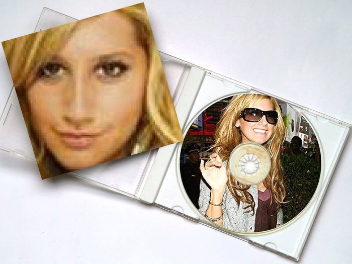 ashley pe CD - poze modificate cu Ashley Tisdale