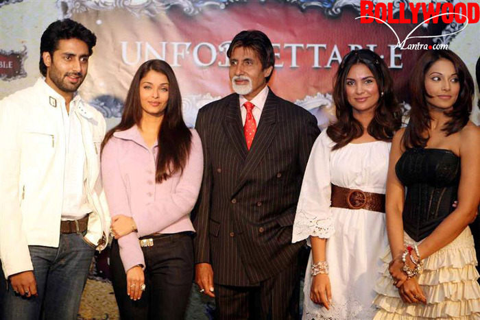 Lara cu Abisehk,Aishwarya,Amitabh Bachan si Bipasha Basu - Lara Dutta