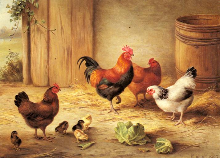 Hunt_Edgar_Chickens_In_A_Barnyard - ANIMALE