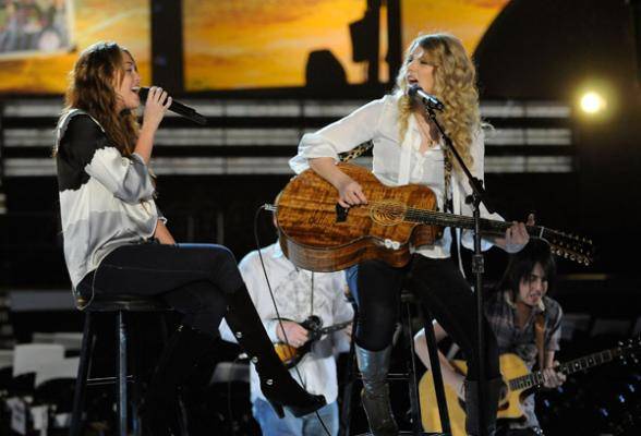 miley and taylor - miley Annual GRAMMY Awards Rehearsals Day 3