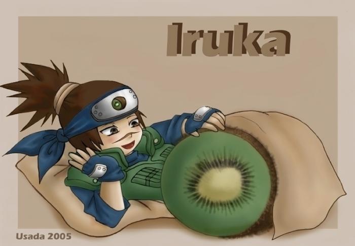 iruka si kiwi - poze cu personajele din naruto si cu fructele lor preferate