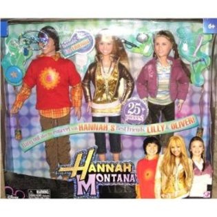 Oliver,Hannah si Lilly - Papusi Hannah Montana