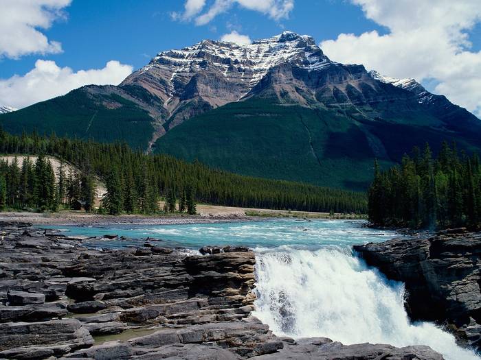 Athabasca Falls, Jasper National Park, Alberta, Canada - Canada Wallpapers
