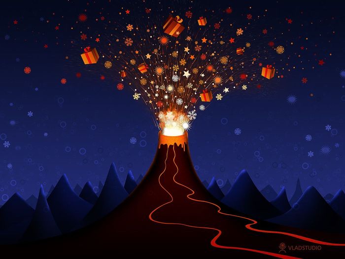 Christmas_Volcano_by_vladstudio - CHRISTMAS WALLPAPERS