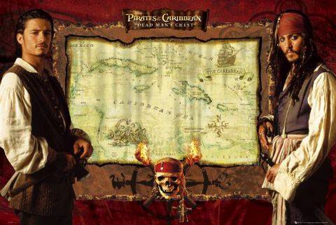 Pirates-map-l - orlando bloom and johnny deep