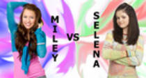 miley vs selena; miley  vs selena
