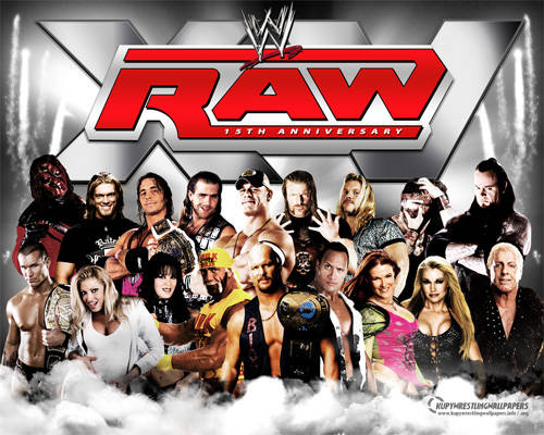 wwe-raw-15th-anniversary-wallpaper-preview - Wrestling photos