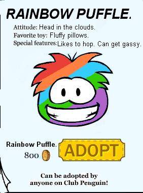 Rainbow puffle - Pufflei