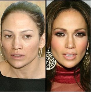 Jennifer Lopez - Vedete fara machiaj