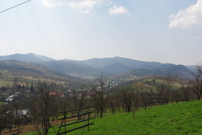 Botiza; panorama spre varful Varatec
