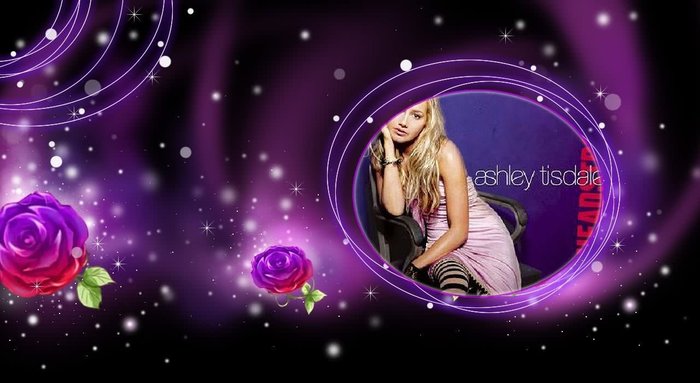 ashley pe fond mov - poze modificate cu Ashley Tisdale