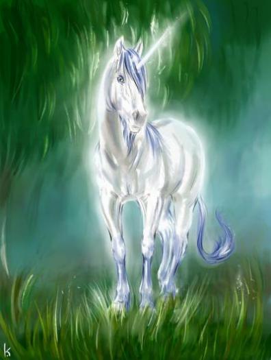 white_unicorn - animale fantastice