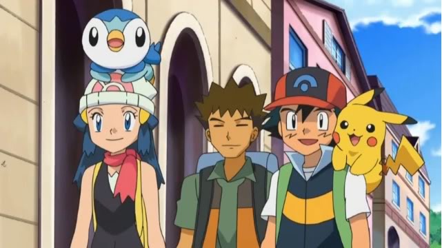 Ash,Dawn si Brock mergeau spre orasul Eramagrald. - Poveste Pokemon 1